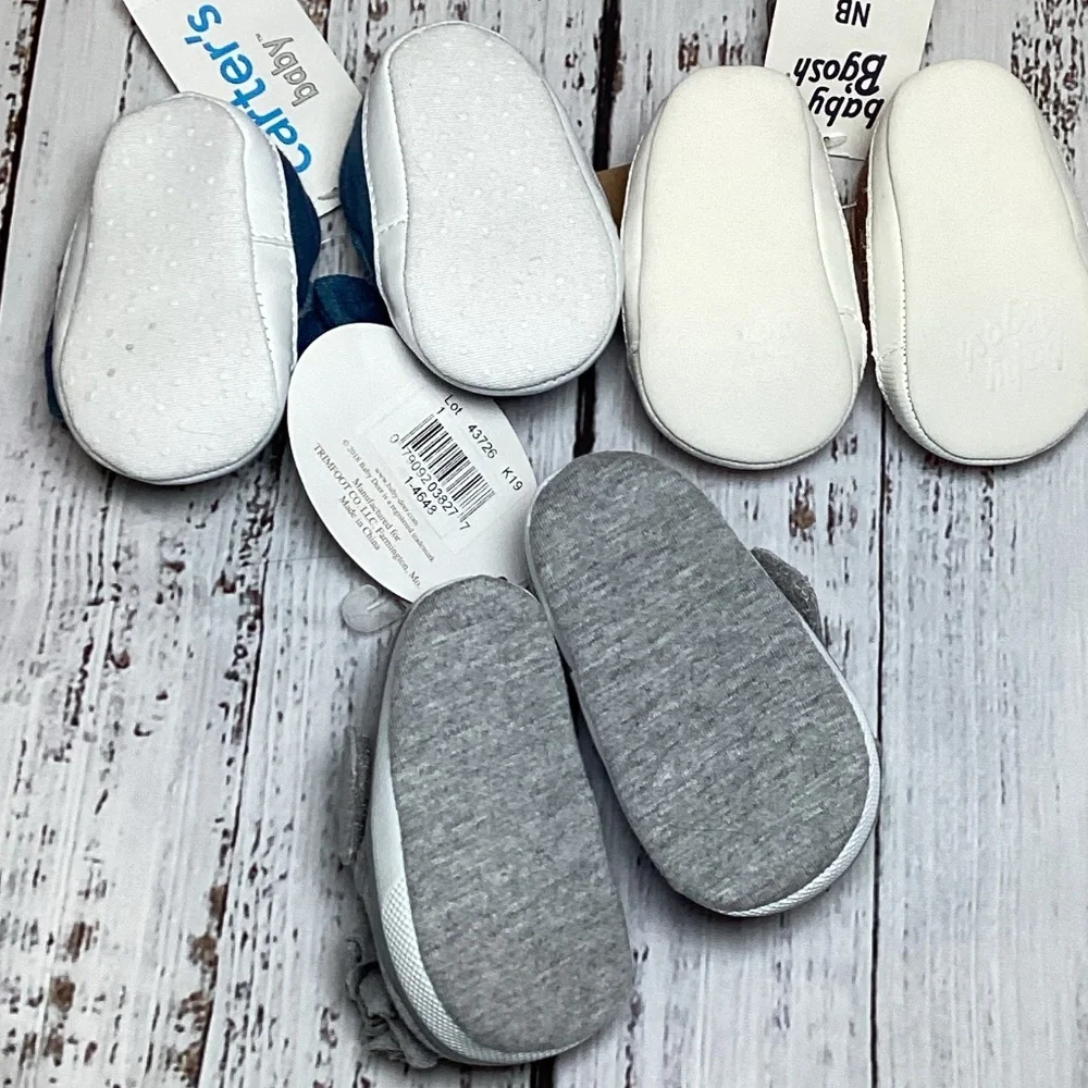 3pk Baby Girl Crib Shoes NWT 2-3 mos.